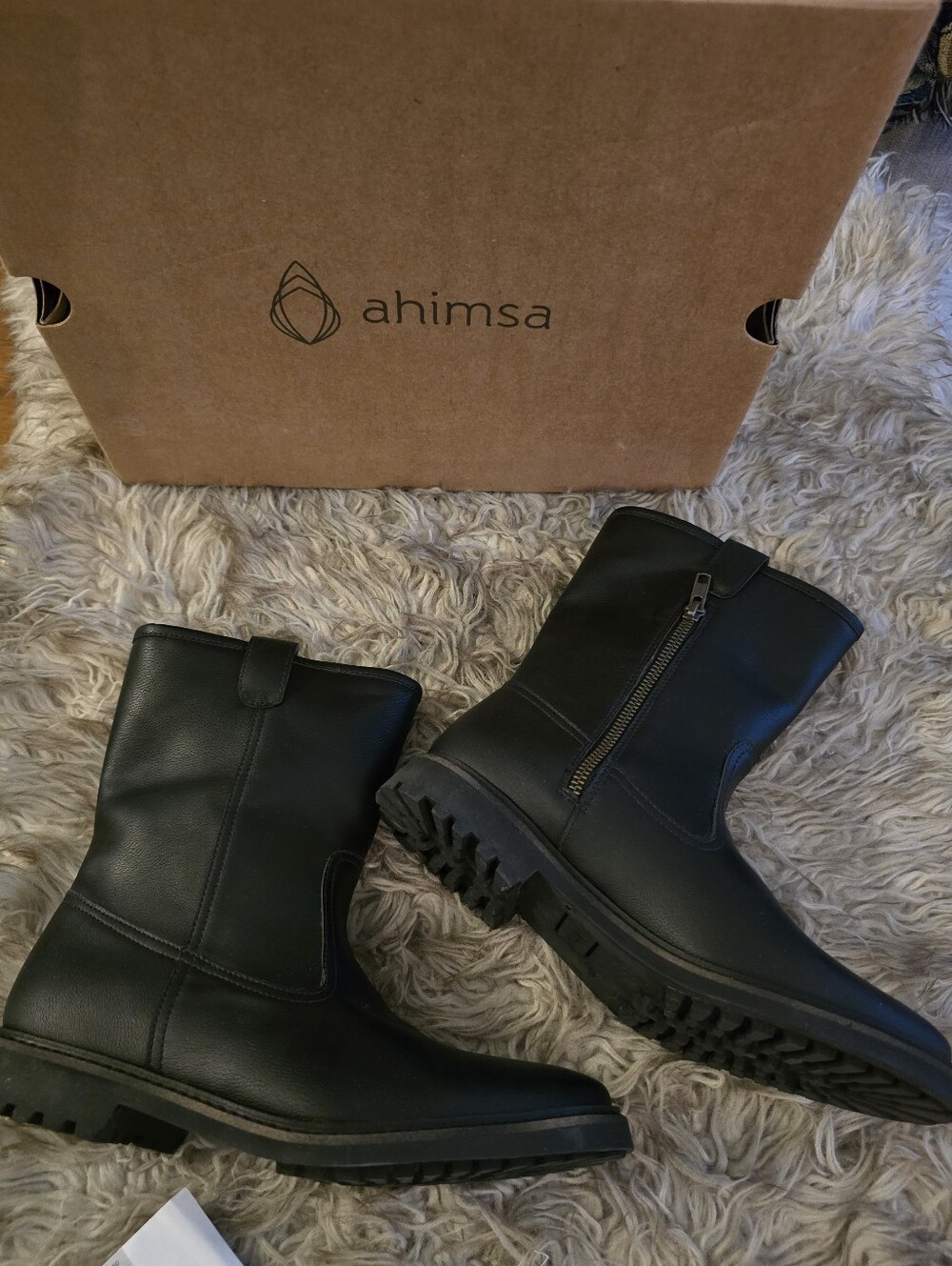 Ahimsa Vegan Leather Boots BNIB